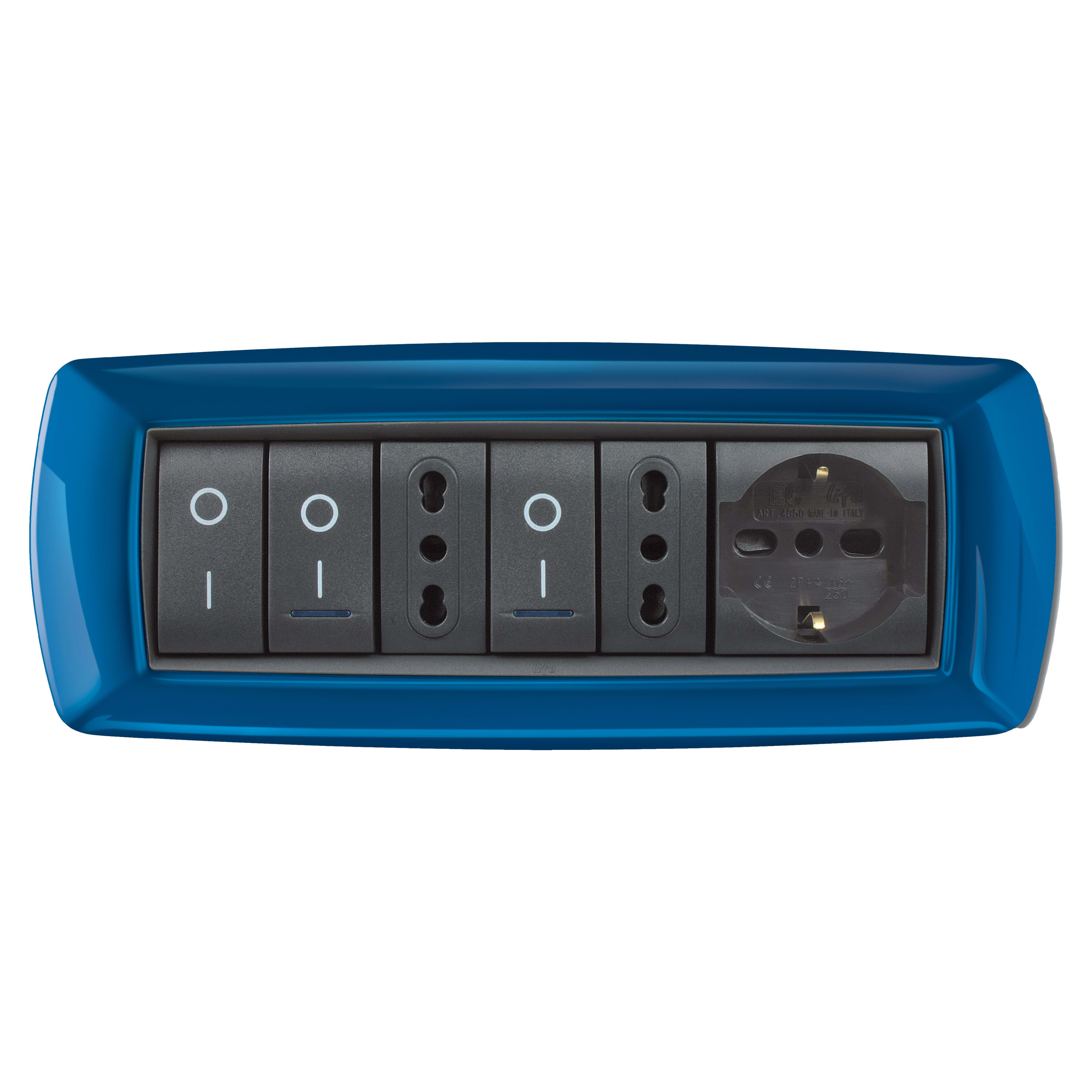 ELETTROCANALI SRL ETNECL2987BL PLACCA MYLIFE 7 MODULI BLU