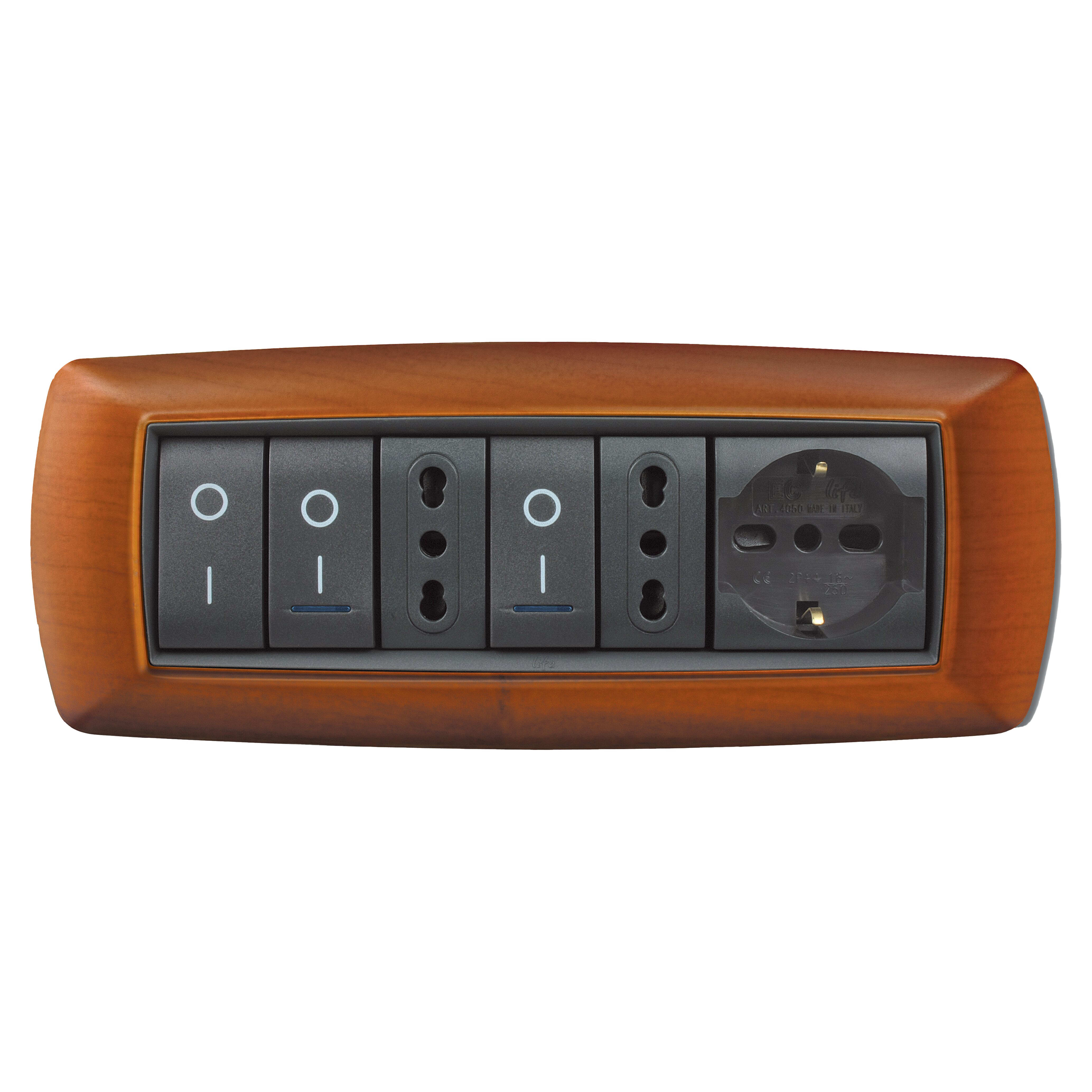 ELETTROCANALI SRL ETNECL2987LC PLACCA MYLIFE 7 MOD.LEGNO CHIARO