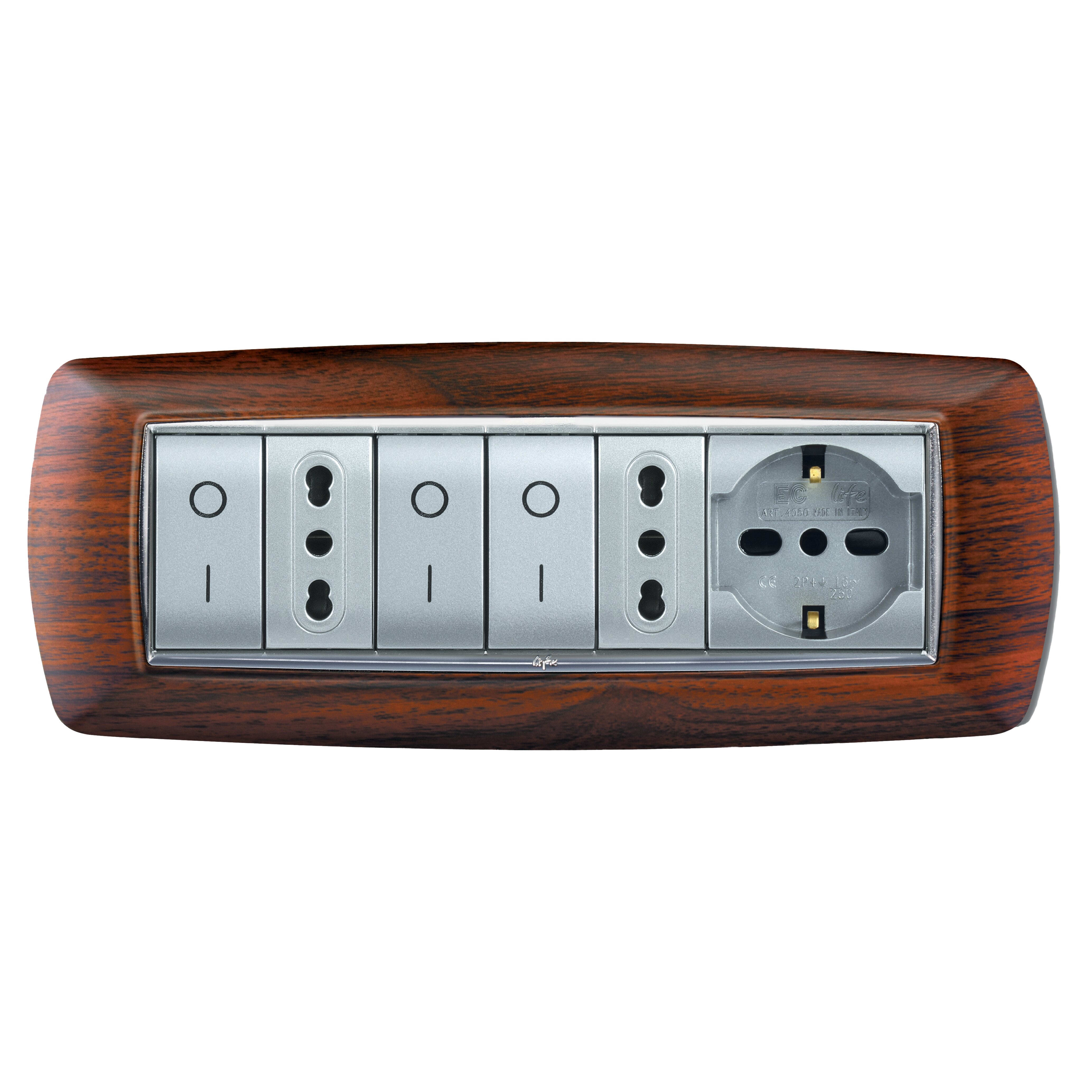 ELETTROCANALI SRL ETNECL2987LS PLACCA MYLIFE 7 MOD.LEGNO SCURO