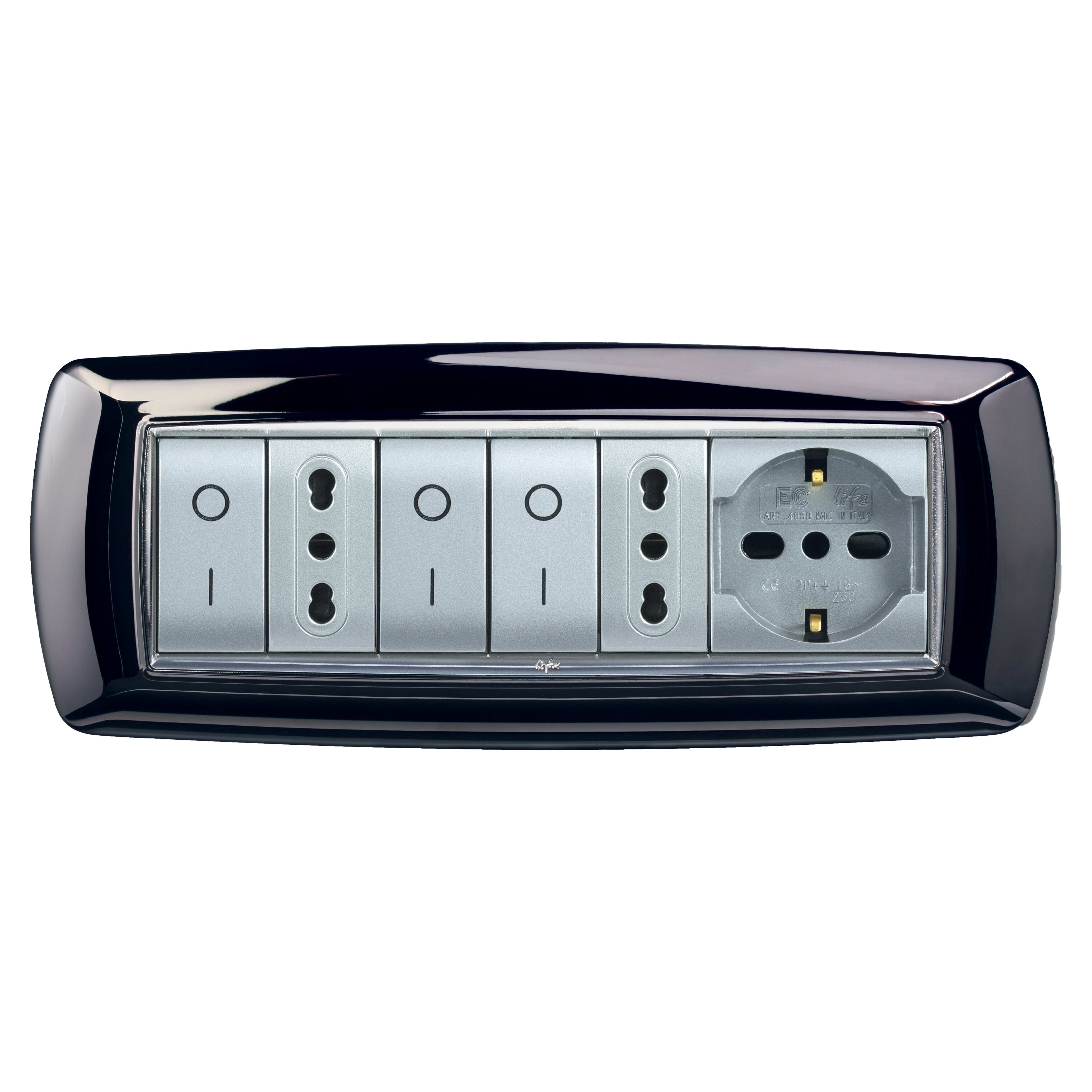 ELETTROCANALI SRL ETNECL2987MB PLACCA MYLIFE 7 MOD.METAL BLACK