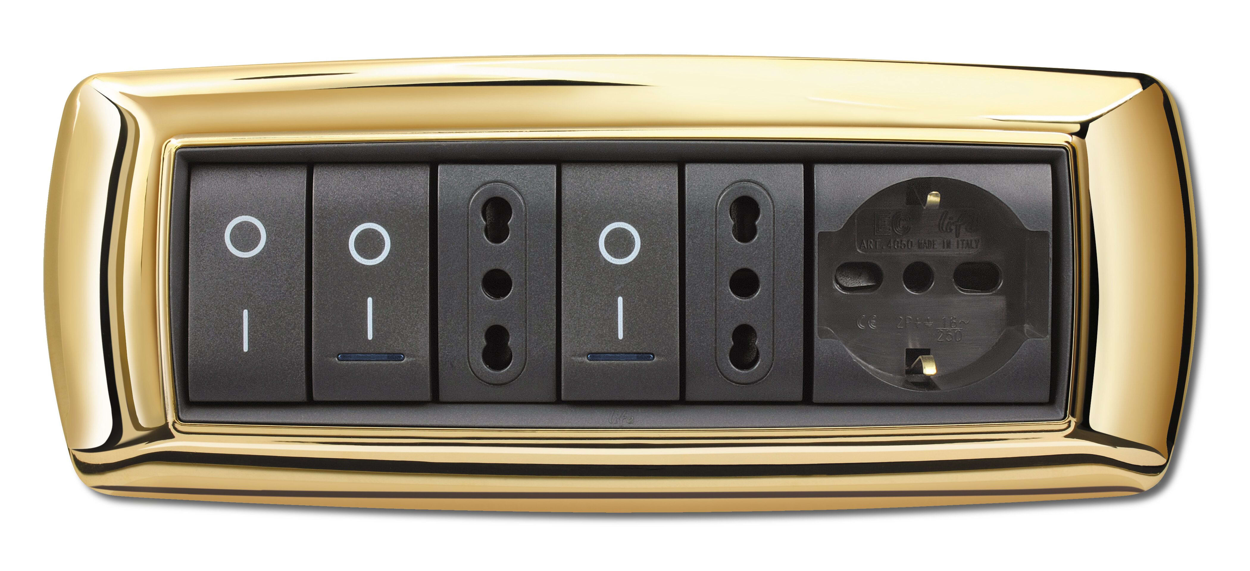 ELETTROCANALI SRL ETNECL2987OR PLACCA MYLIFE 7 MODULI ORO