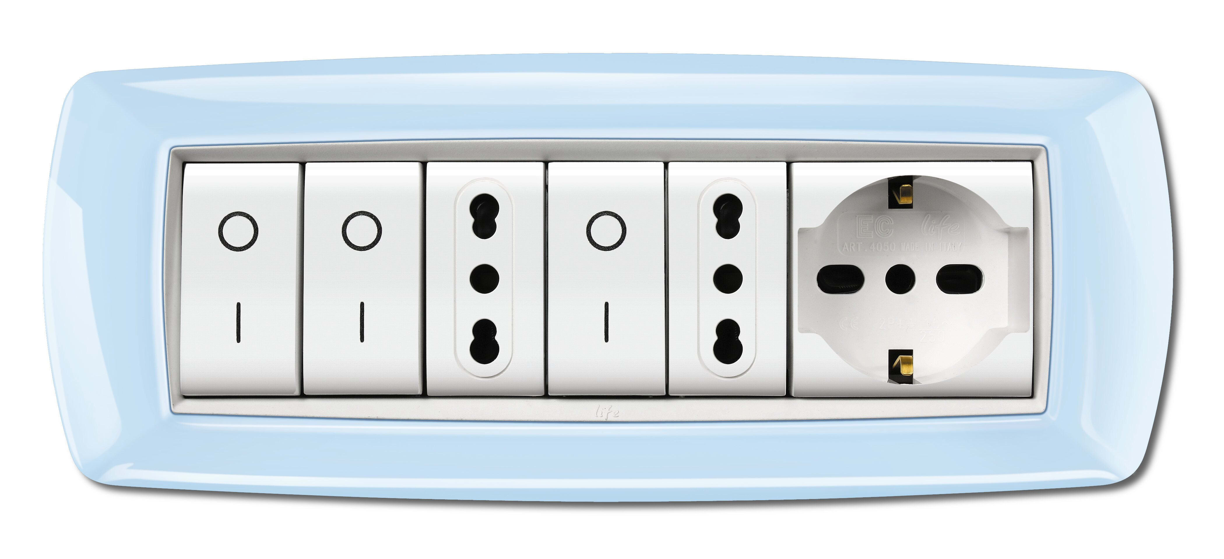 ELETTROCANALI SRL ETNECL2987PA PLACCA MYLIFE 7 MOD.AZZURRO PASTELLO