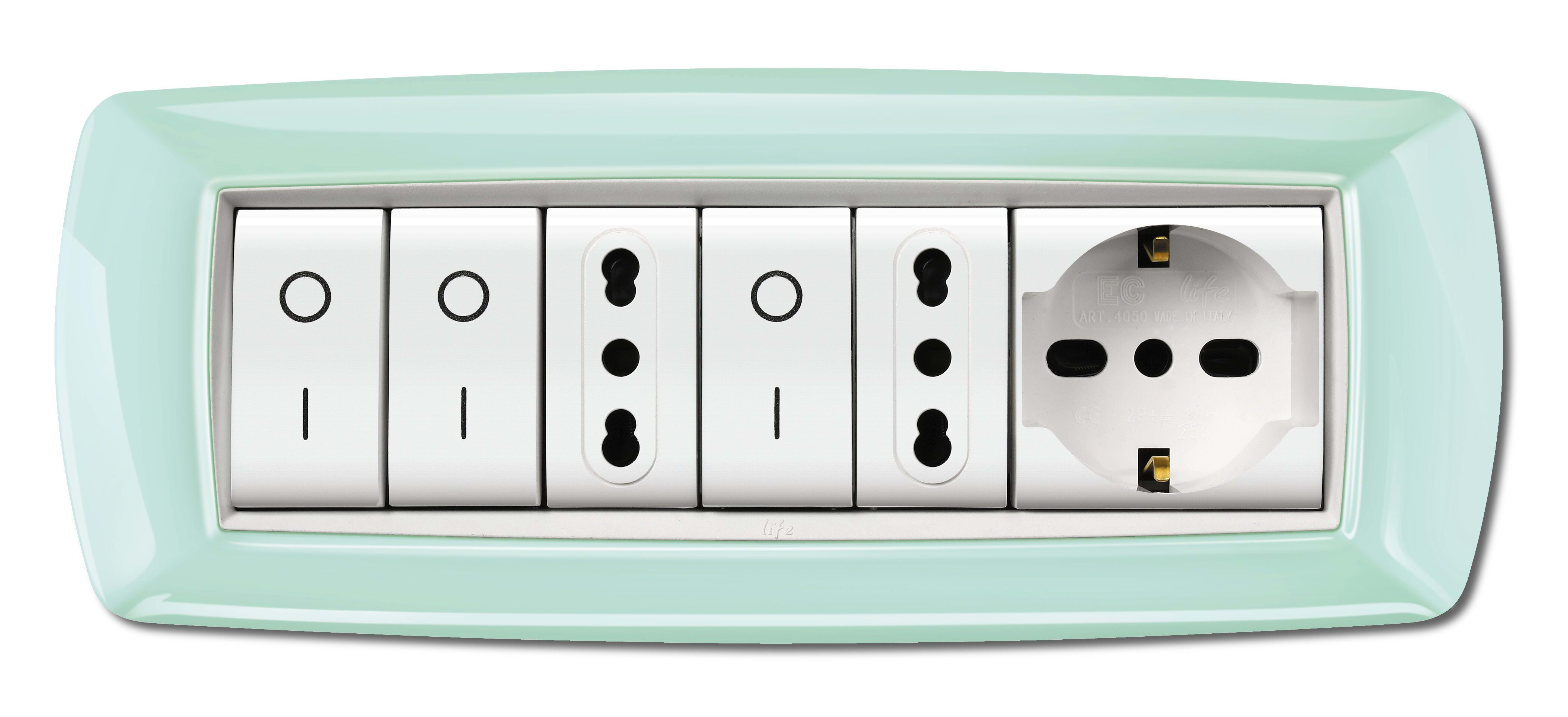 ELETTROCANALI SRL ETNECL2987PG PLACCA MYLIFE 7 MOD.VERDE PASTELLO