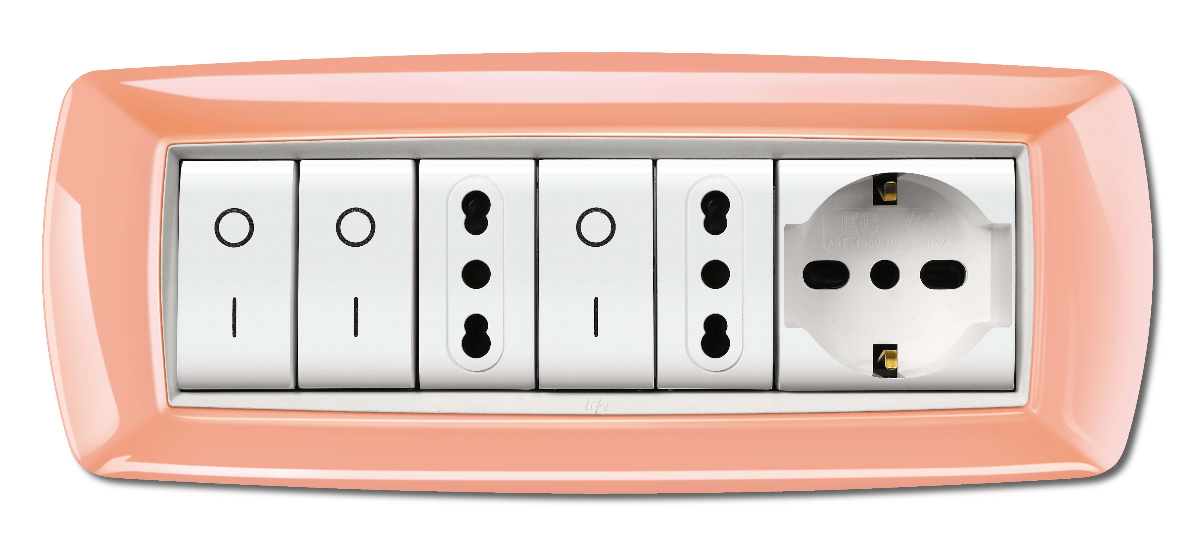 ELETTROCANALI SRL ETNECL2987PO PLACCA MYLIFE 7 MOD.ARANCIO PASTELLO