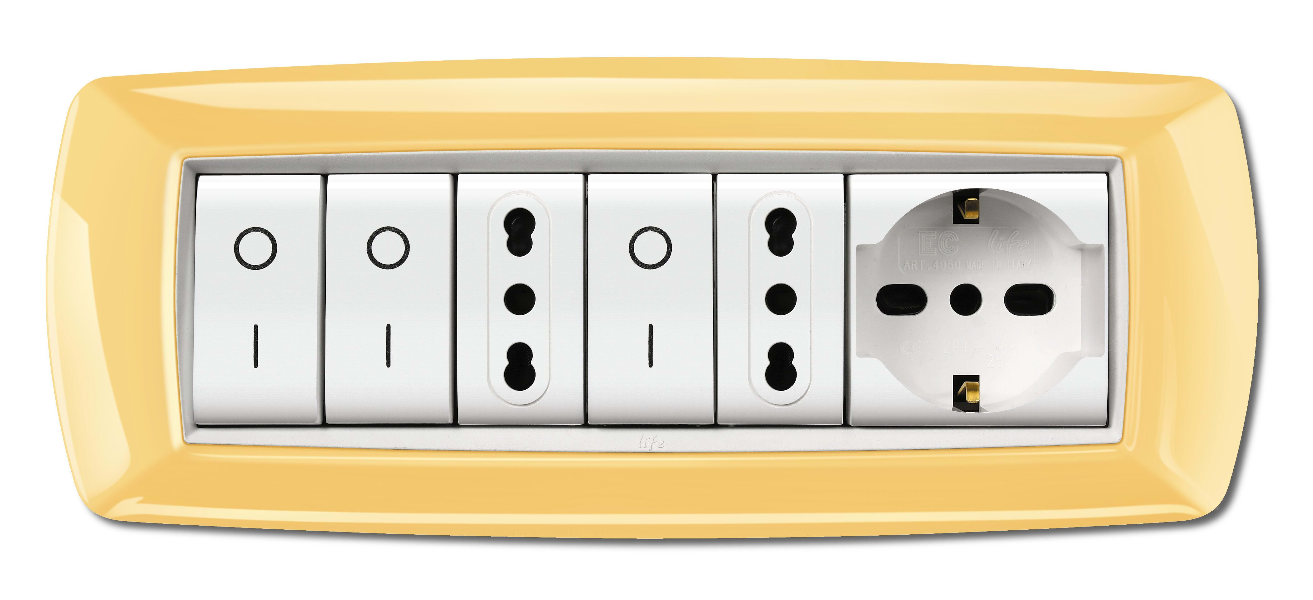 ELETTROCANALI SRL ETNECL2987PY PLACCA MYLIFE 7 MOD.GIALLO PASTELLO