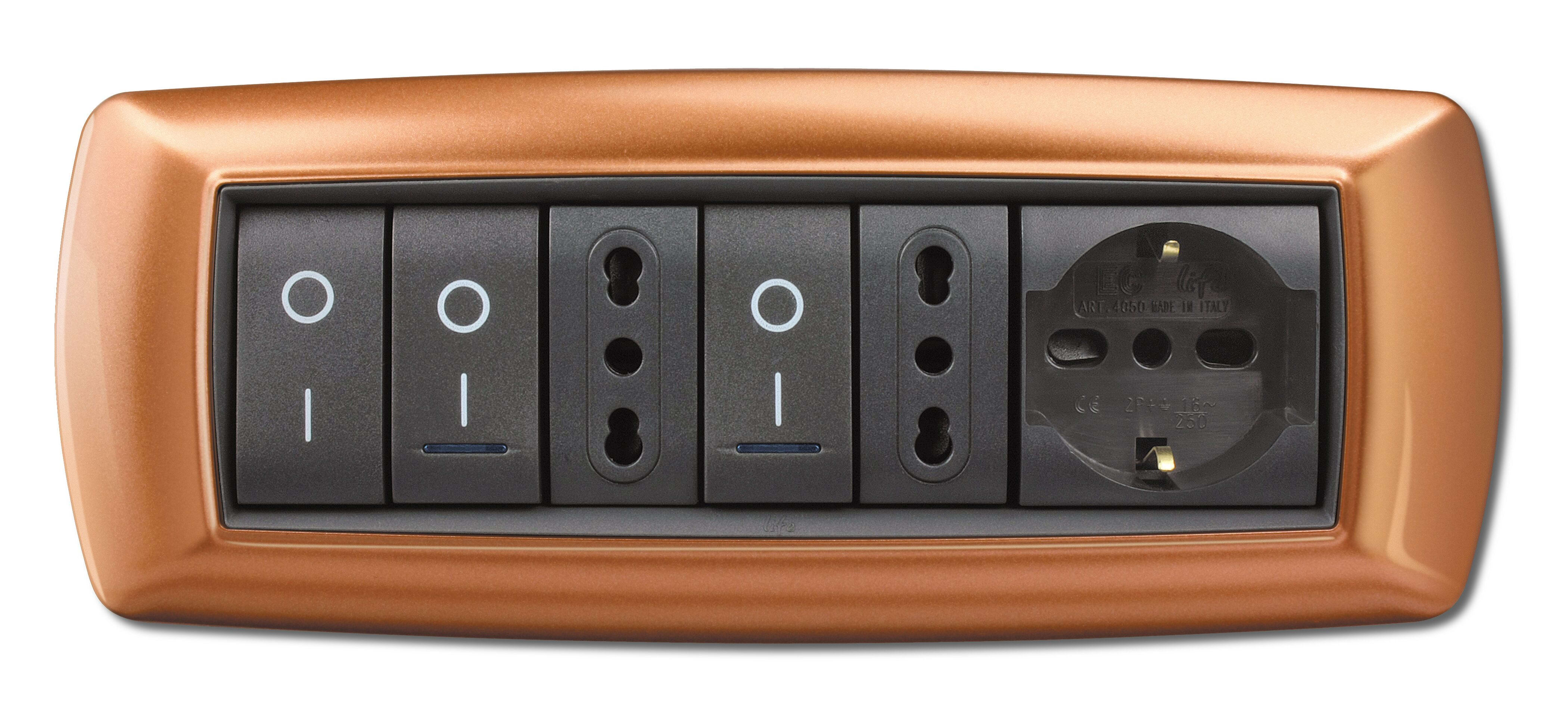 ELETTROCANALI SRL ETNECL2987RM PLACCA MYLIFE 7 MODULI RAME