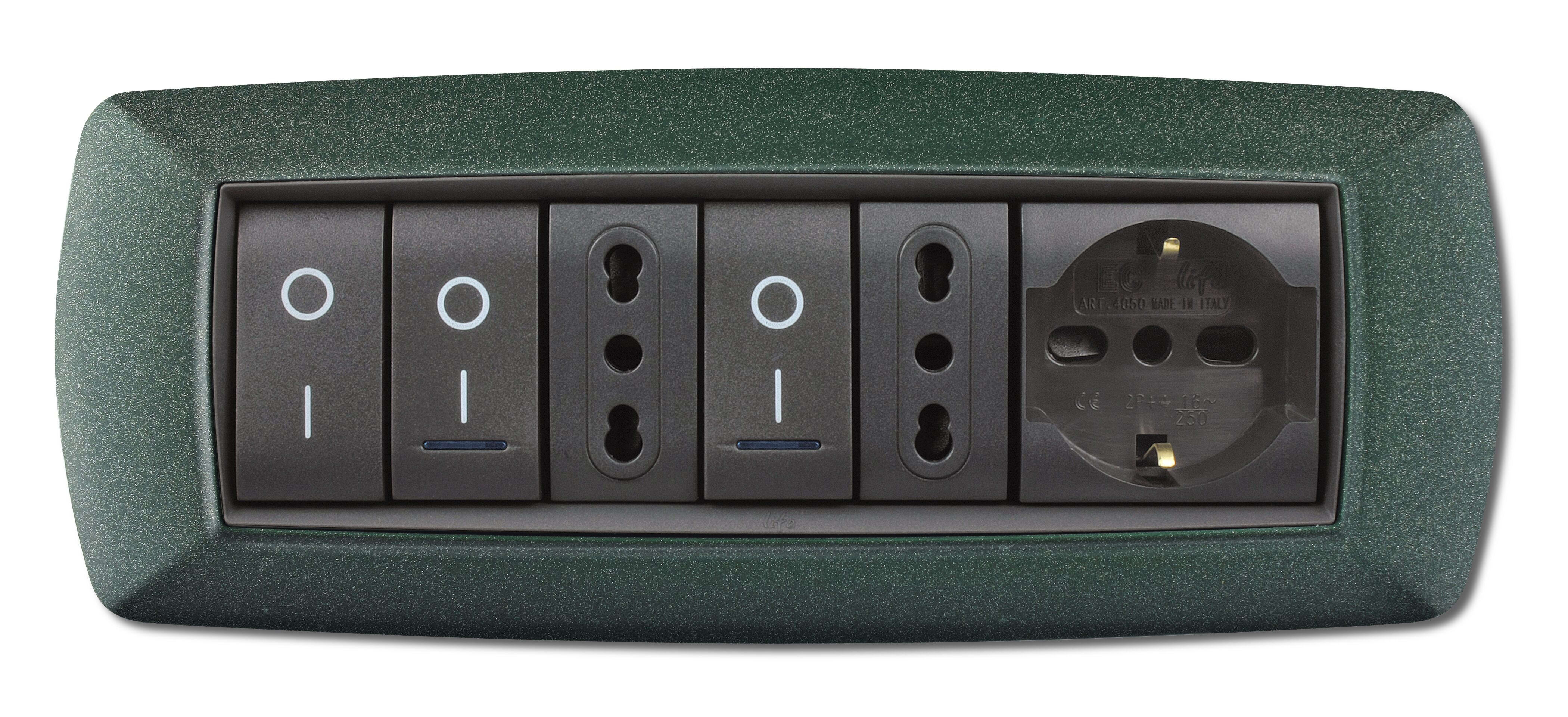 ELETTROCANALI SRL ETNECL2987V-VN PLACCA MYLIFE 7 MOD.VULC.VERDE NOTTE