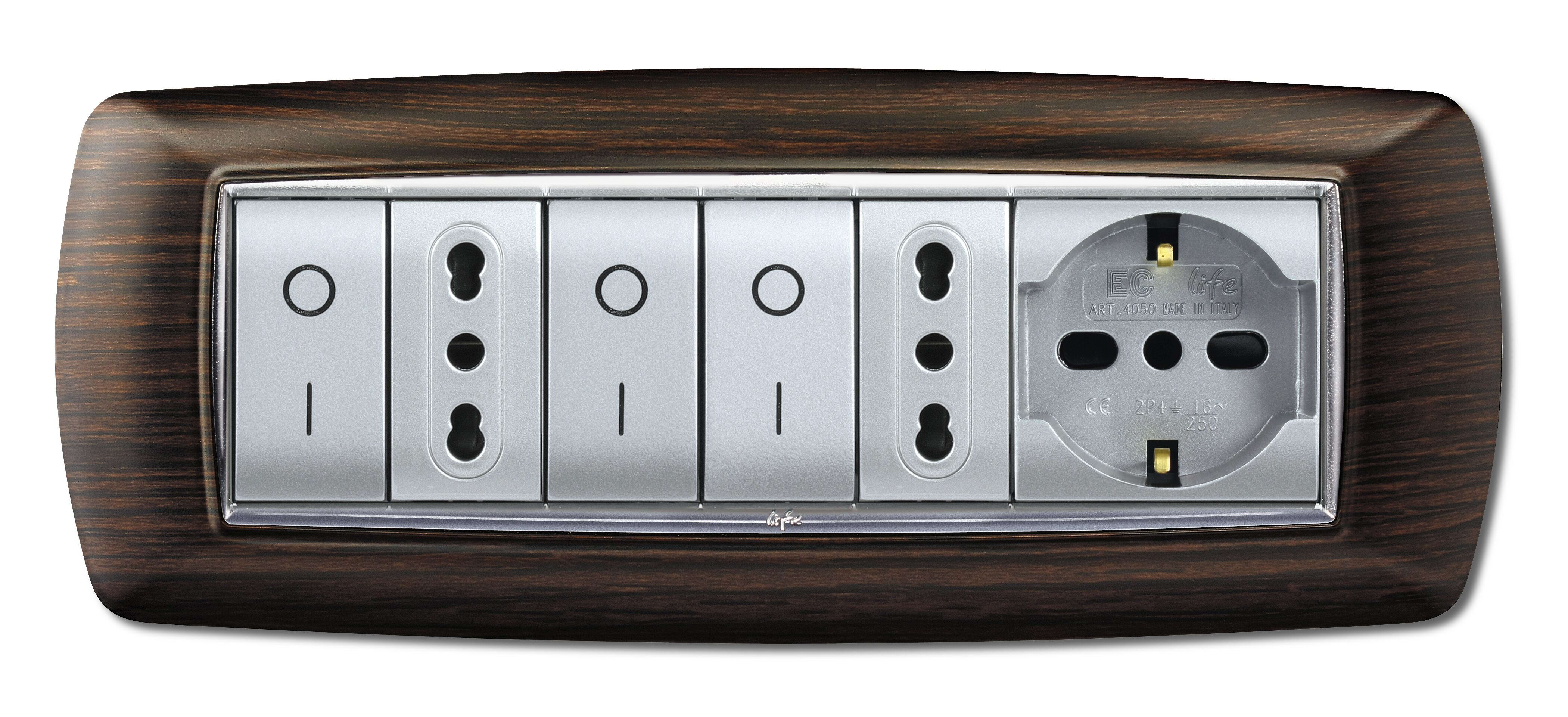 ELETTROCANALI SRL ETNECL2987WG PLACCA MYLIFE 7 MODULI WENGE