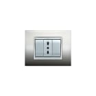 ELETTROCANALI SRL - ETNECL3083AS PLACCA NEWPRESTIGE 3 MOD.ACCIAIO SAT.