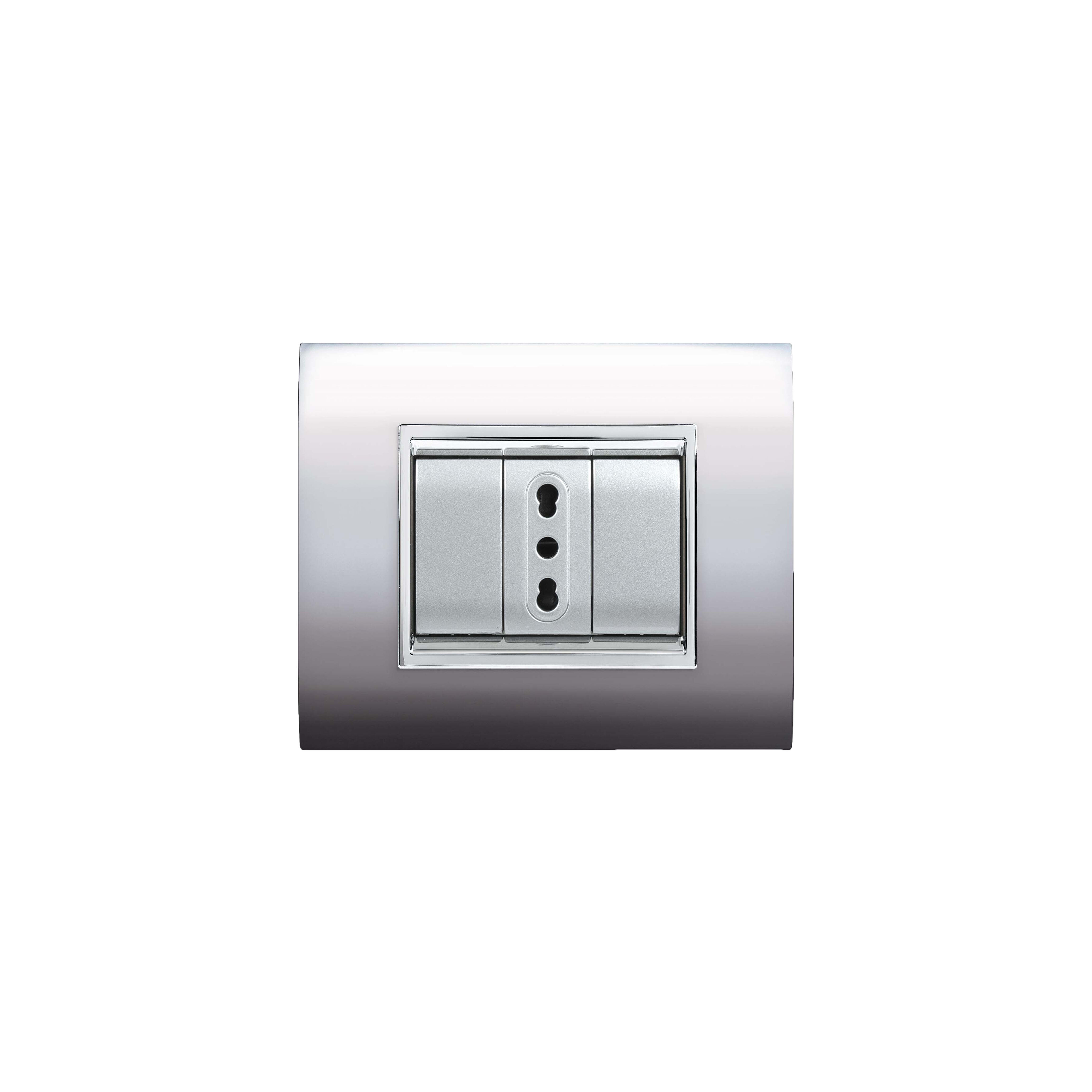 ELETTROCANALI SRL ETNECL3083CRS PLACCA NEWPRESTIGE 3 MODULI CROMO SATINA
