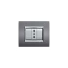 ELETTROCANALI ETNECL3083V-GC PLACCA NEWPRESTIGE 3 MOD.VULC.GRIGIO CH.