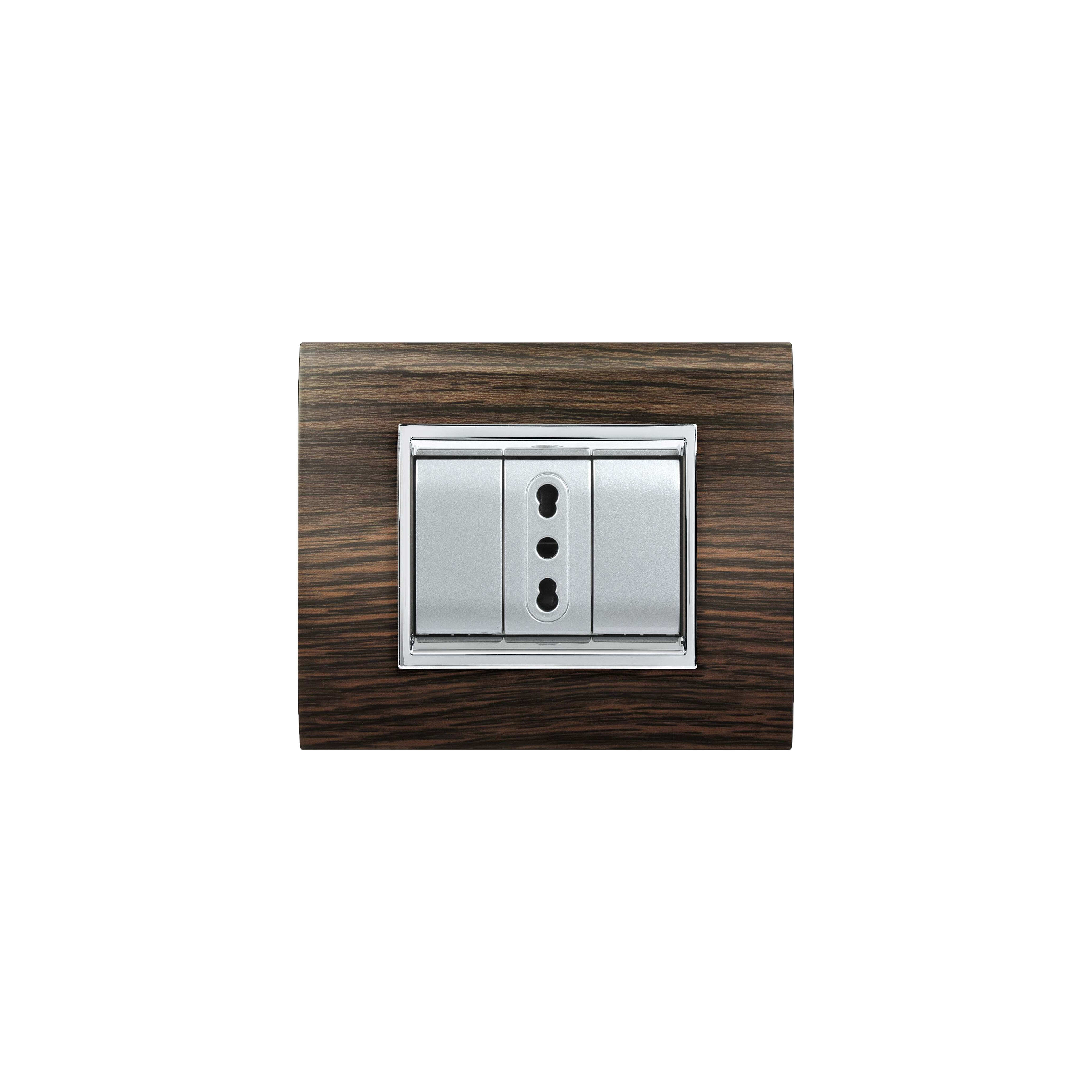 ELETTROCANALI SRL ETNECL3083WG PLACCA NEWPRESTIGE 3 MODULI WENGE