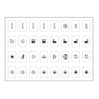 EELECTRON SPA EEX9025ISB-1 FOGLIO ICONE-SET B- BIANCO - 32 ICONE