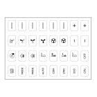 EELECTRON SPA EEX9025ISC-1 FOGLIO ICONE-SET C- BIANCO - 32 ICONE