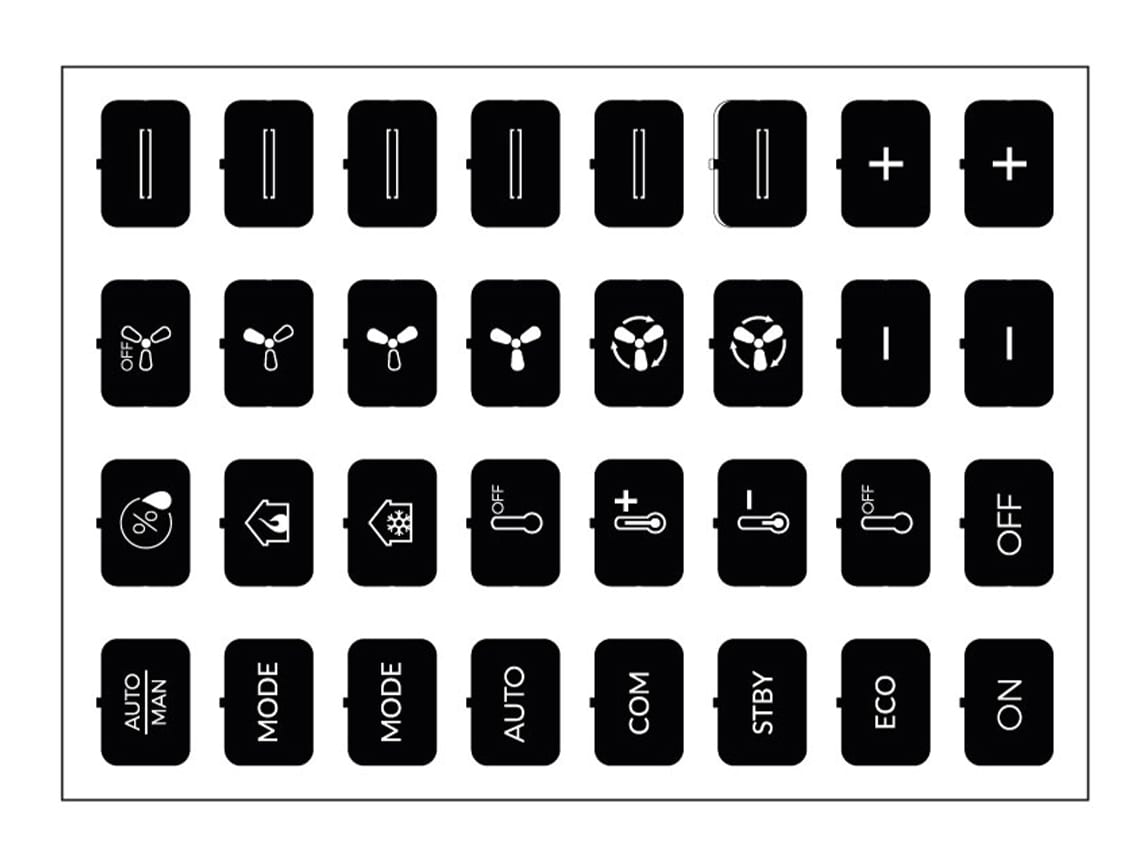 EELECTRON SPA - EEX9025ISC-3 FOGLIO ICONE-SET C- NERO - 32 ICONE