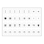 EELECTRON SPA EEX9025ISD-1 FOGLIO ICONE-SET D- BIANCO - 32 ICONE