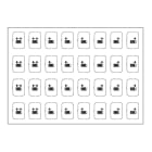 EELECTRON SPA - EEX9025ISE-1 FOGLIO ICONE-SET E-BIANCO-32 ICONE