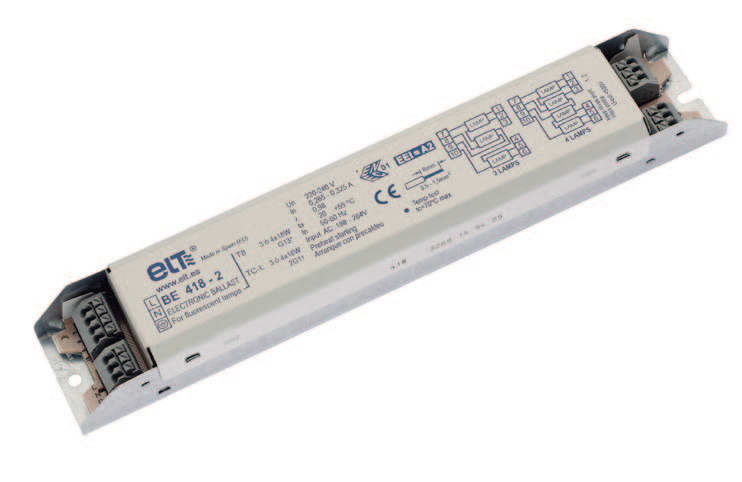 SICOM (ELT) EHH9640011 ELT BE 418-2 3-4X18W (T8-TCL) 220-240V