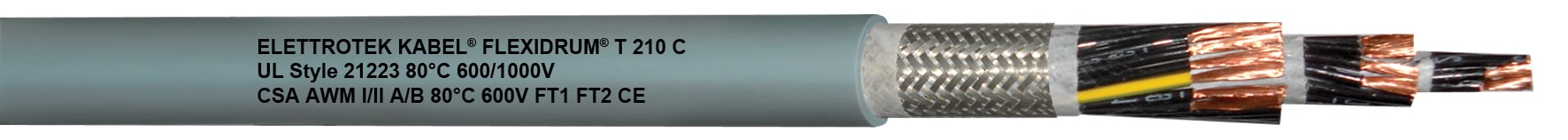 ELETTROTEK KABEL SPA EKB04120G40071A16 TRACK T210C GREY 7GAWG16