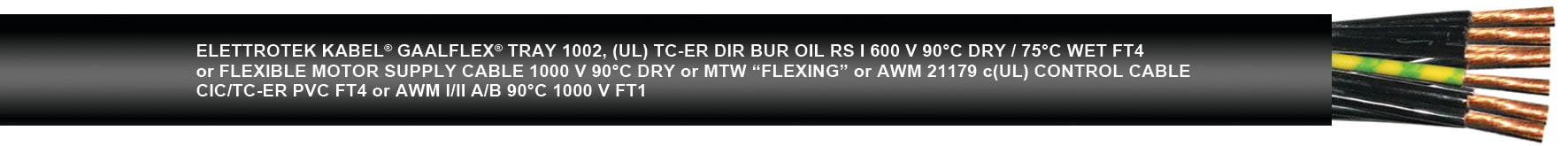 ELETTROTEK KABEL SPA - EKB32230H71020A16 TRAY 1002 BLACK 2XAWG16