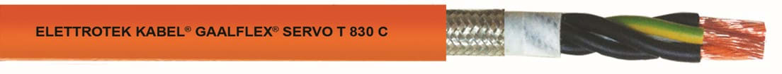 ELETTROTEK KABEL SPA - EKB37020HG0041A04 SERVO T 830 C ORANGE 4GAWG4