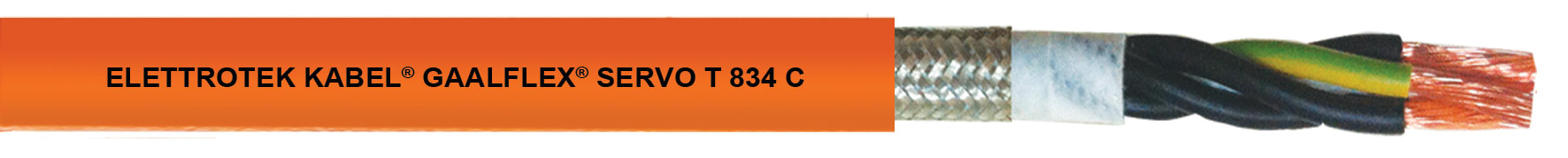 ELETTROTEK KABEL SPA EKB37080HG0041A16 SERVO T 834 C ORANGE 4GAWG16