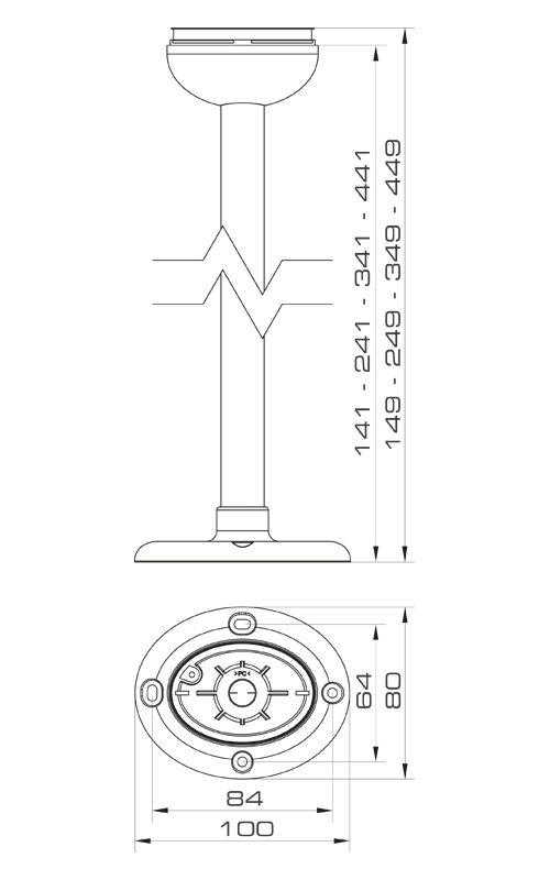 SIRENA SIR32421 ELYPS MB TUBE BASE GY L200 SS