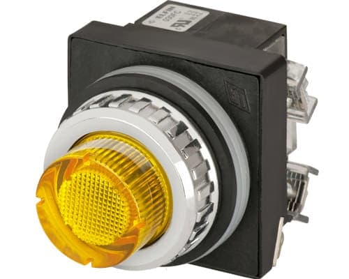 NEW ELFIN SRL NEW030RPLGFAFC24 PULS.LUM.SPORG. GIALLO NO+NC LED24V