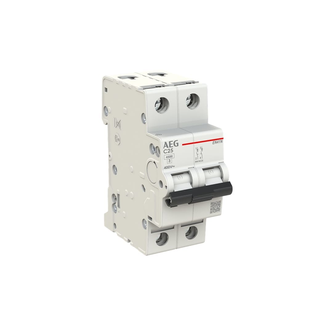 ELETTRA SRL AEG AEGEN41NC25 INT.AUT.AEG EN40 1P+N C 25A 4,5KA 2M