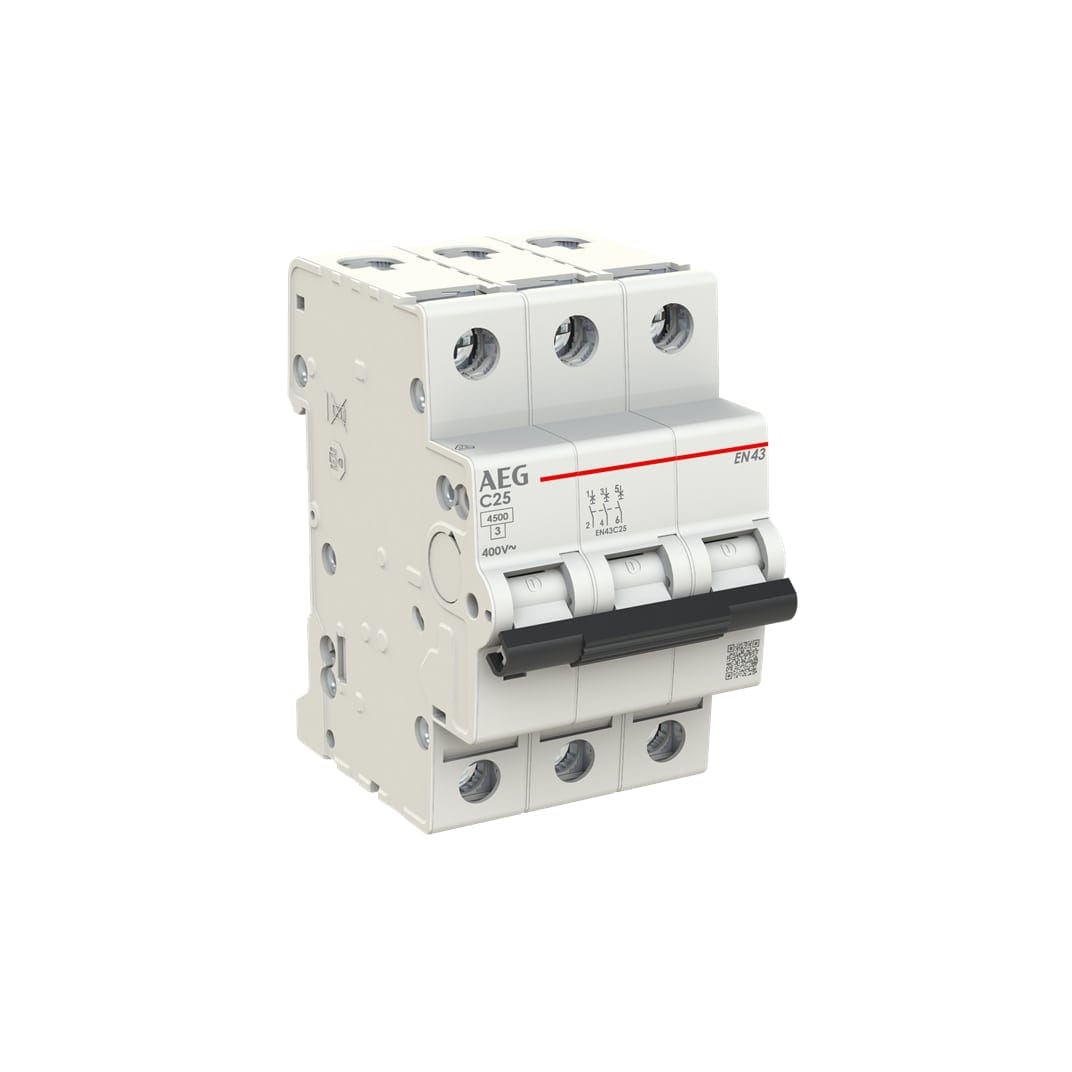 ELETTRA SRL AEG AEGEN43C25 INT.AUT.AEG EN40 3P C 25A 4,5KA 3M