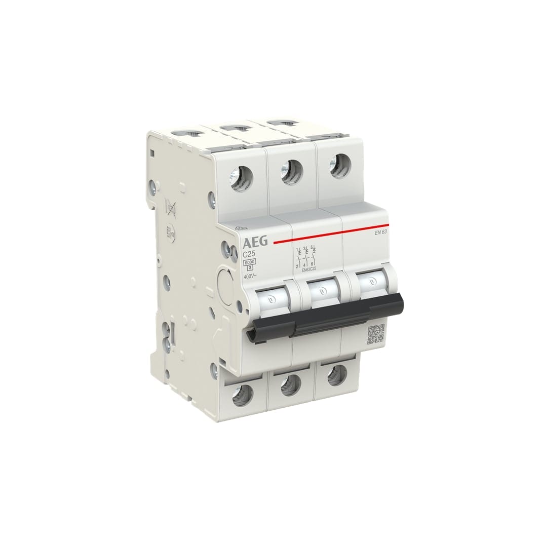 ELETTRA SRL AEG AEGEN63C25 INT.AUT.AEG EN60 3P C 25A 6KA 3M