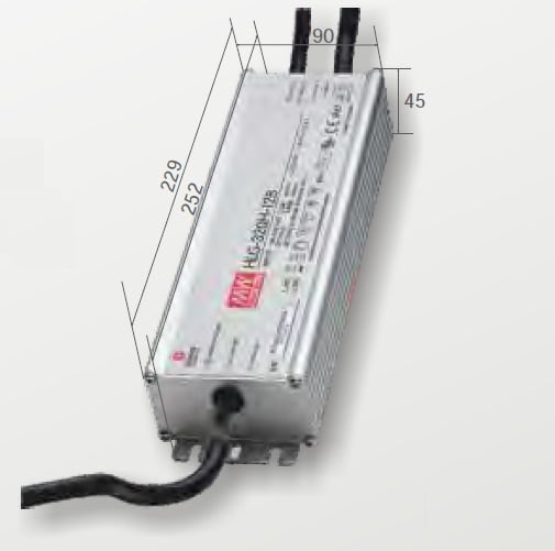 ELCOM SRL EOW07340 DRIVER 24V 320W METALCASE IP67 1-10V MW