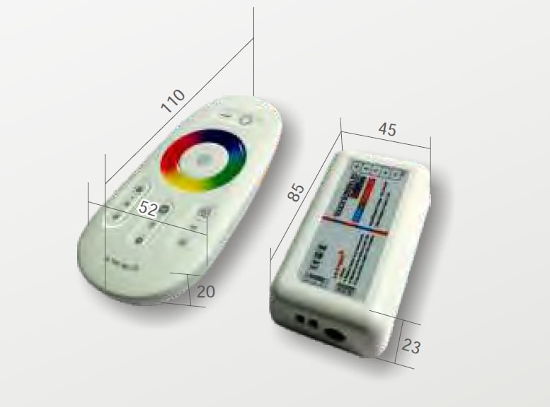 ELCOM SRL EOW09145 CONTROLLER+TC RGB+W 12/24V 288/576W 4X6A