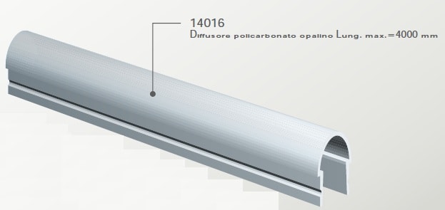 ELCOM SRL EOW14016-L30 COP.OPALE TONDA 1813/3031 L=3000MM