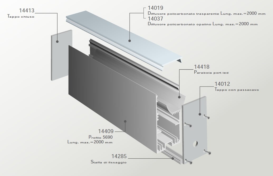 ELCOM SRL EOW14285-STAF STAFFA FIS.5690/4430/2743/4560 50MM