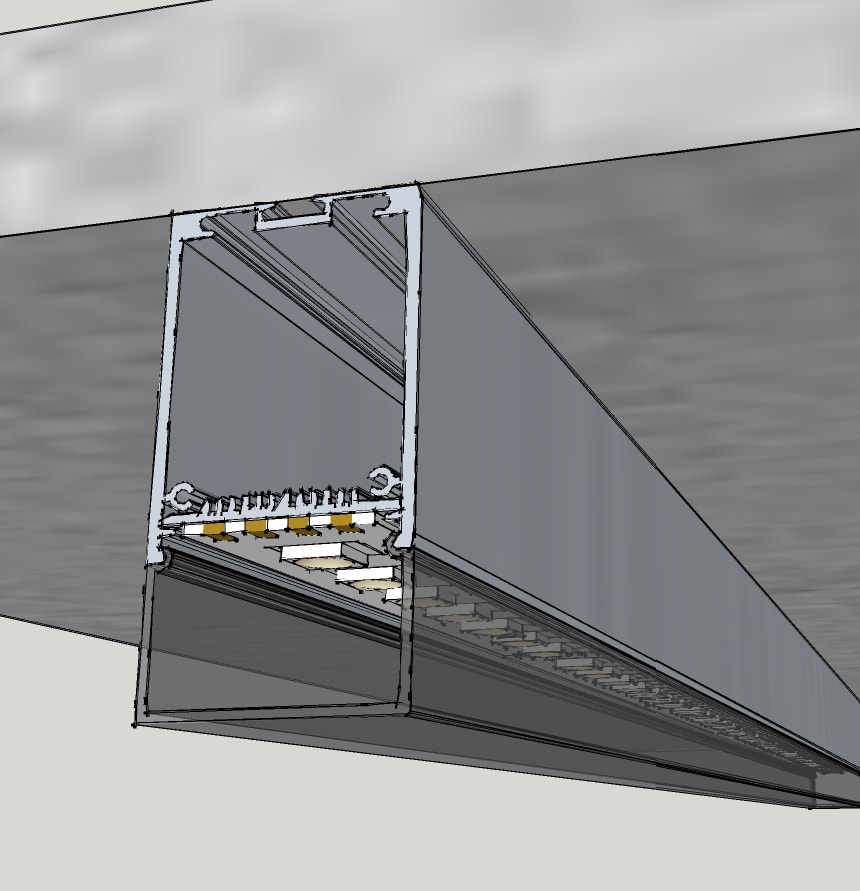 ELCOM SRL - EOW7336-O01L20 KIT OPALE 7336 BIANCO L=2000MM