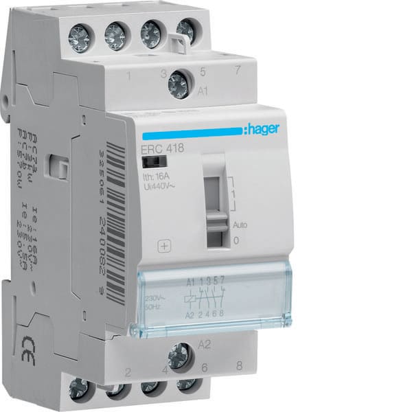 HAGER - HAGERC418 Installationsrelais 16A 2S+2O 230V