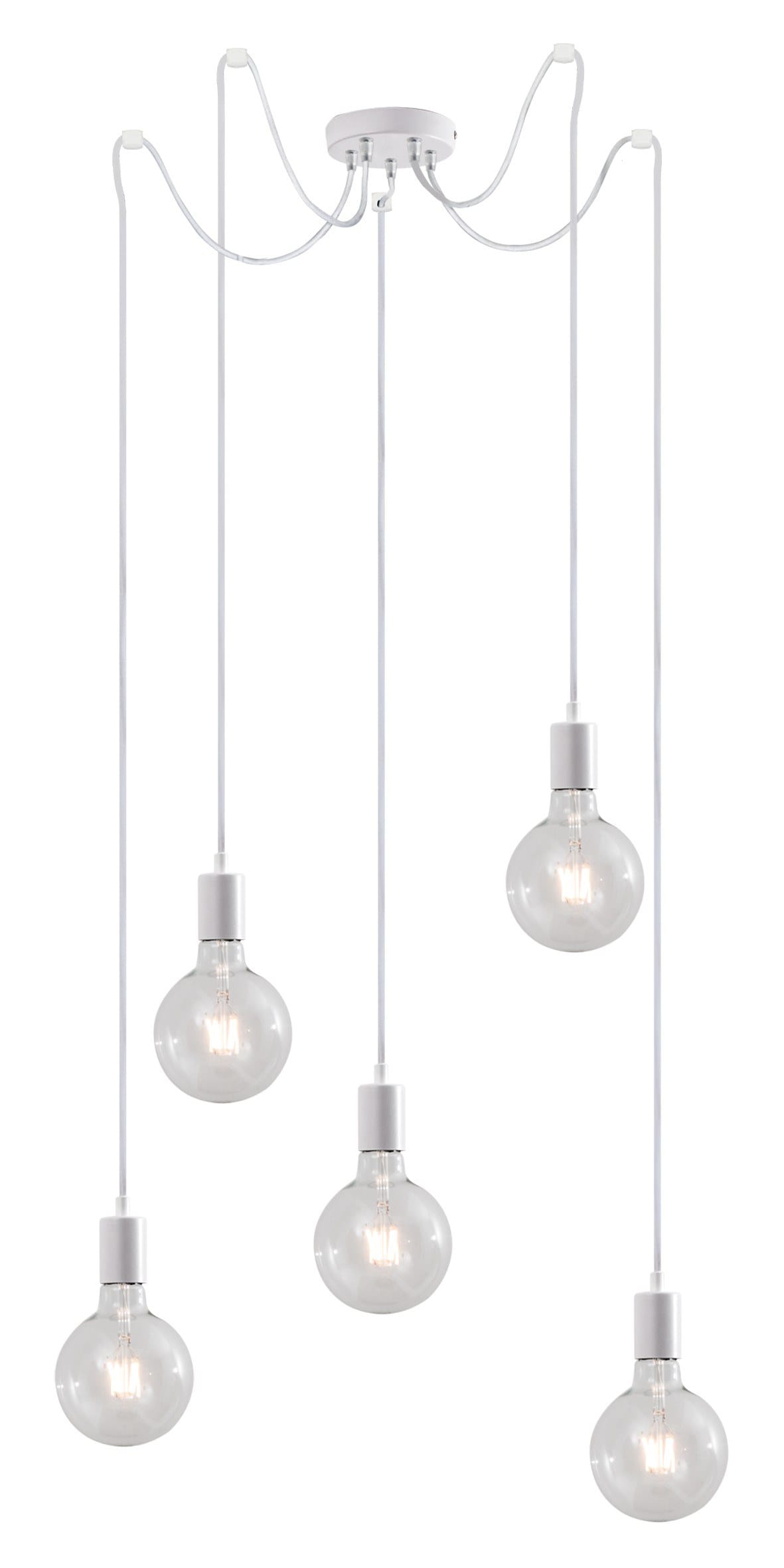 ROSSINI RSSERK105N SOSPENSIONE 5 ELEMENTI NERA E27 IP20