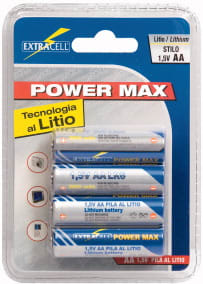 ELCART DISTRIBUTION ERT302616000 4PZ PILA LITIO AA 1,5V 2900MAH