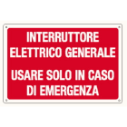 ELCART DISTRIBUTION - ERT352067400 CARTELLO INTERRUTT.ELETTR.GENER.