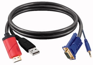 ELCART DISTRIBUTION ERT421129000 CAVO VGA 3,5MM AUDIO TO HDMI 2MT