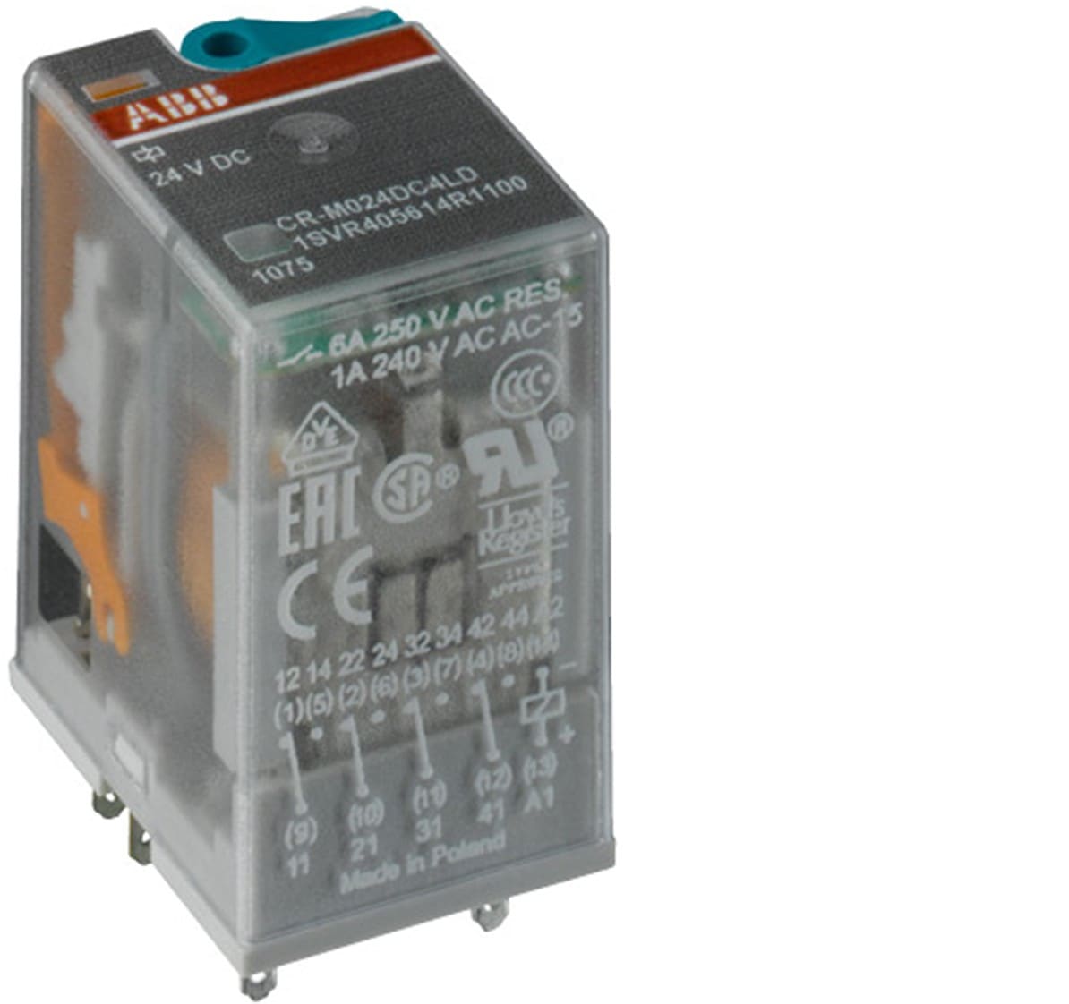 ABB SPA ABBER 712 0 CR-M125DC2L AL125 VDC 2C/O 250V/12A LED