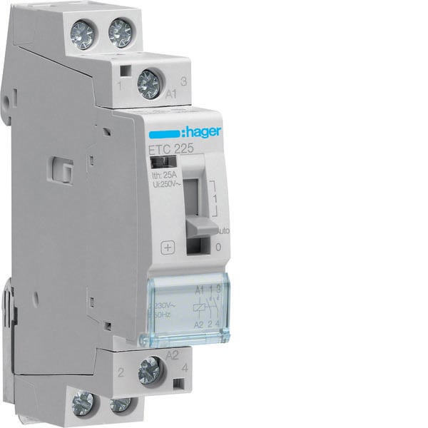 HAGER HAGETC225 CONTATT GIORNO/NOTTE STD+ 2NA 230VAC 25A