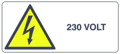 CABUR SRL CBRETVIN125 CONF. 90PZ ET. 230VOLT+SEGN. 70X30MM