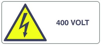 CABUR SRL - CBRETVIN127 CONF. 90PZ ET. 400VOLT+SEGN. 70X30MM