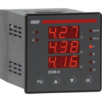 VEMER SPA VEMVE334900 EV3M-R WATTMETRO TRIFASE MULTIFUNZIONE