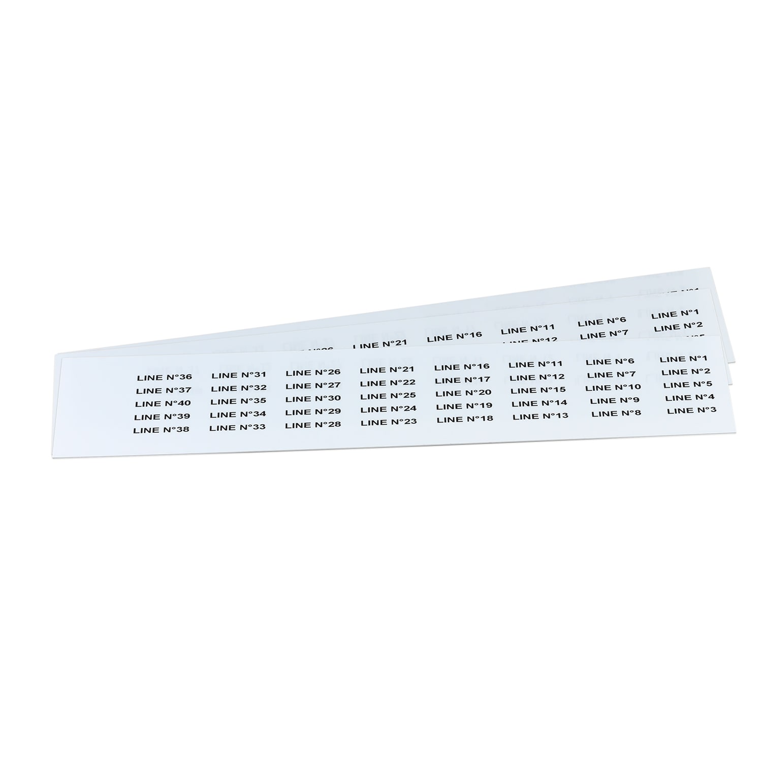 GRAFOPLAST SRL - GRAEVO0827W TARGHETTA PVC BIANCO 27X8MM 440PZ