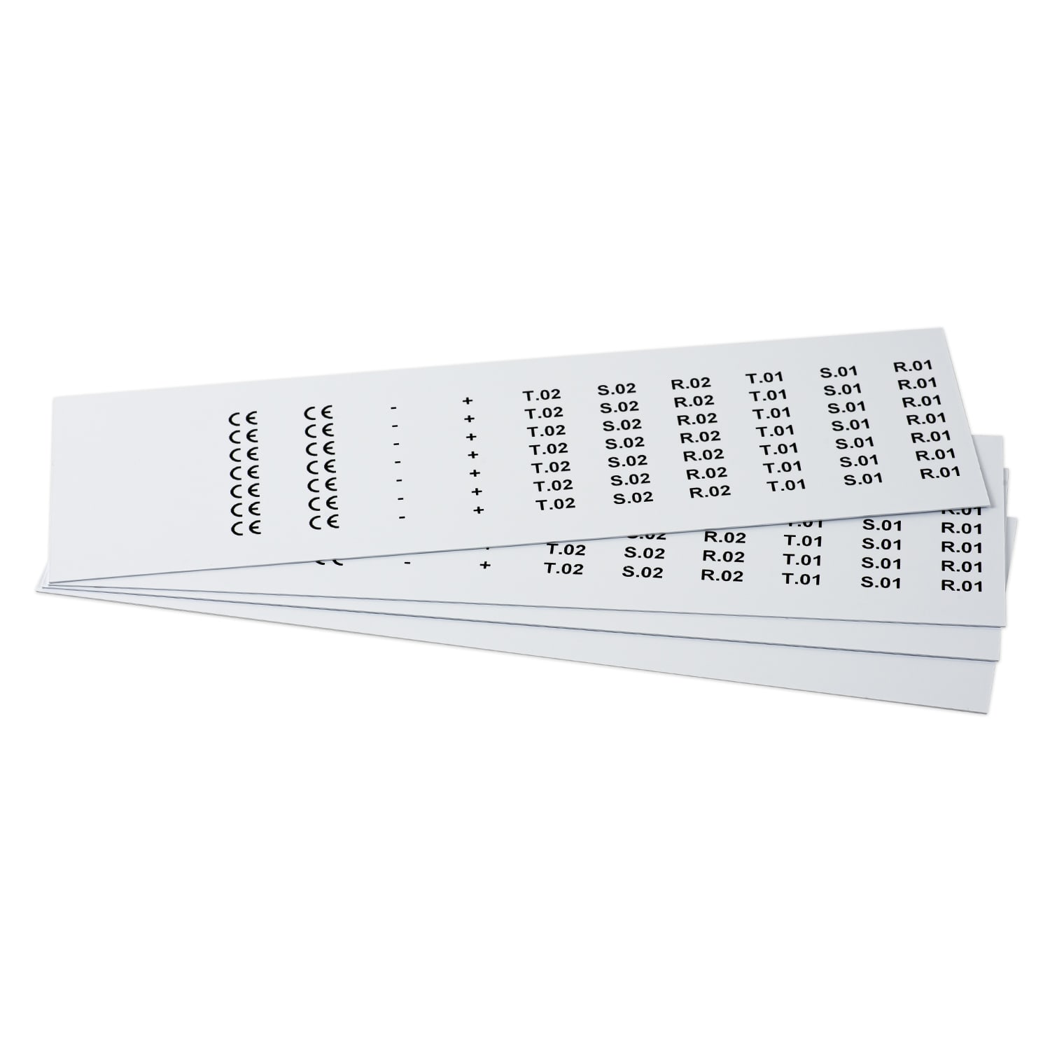 GRAFOPLAST SRL - GRAEVO40720W TARGHETTA PVC ADES BIANCO 20X7MM 1260PZ