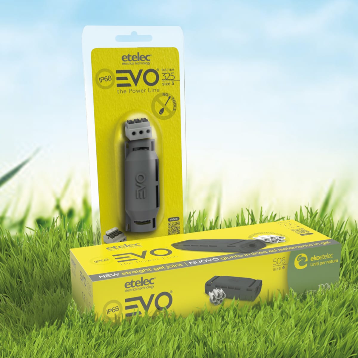 ETELEC ITALIA SPA ETLEV101 GIUNTO GEL EVO 01 IP68 IN LINEA+CONNETTO