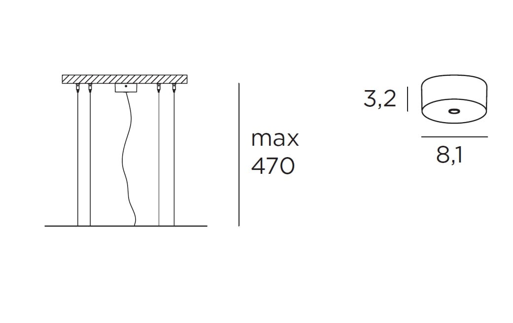 EXENIA SRL - EXE32491 KIT DI SOSPENSIONE. LUCE DIRETTA